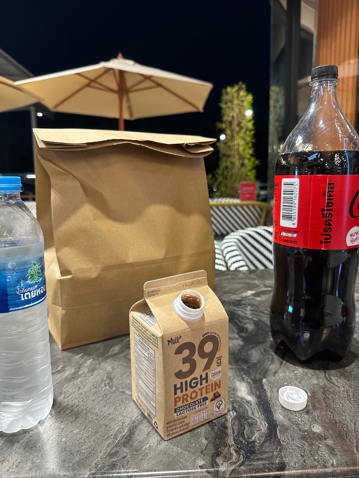 Coke Zero and Whey protein