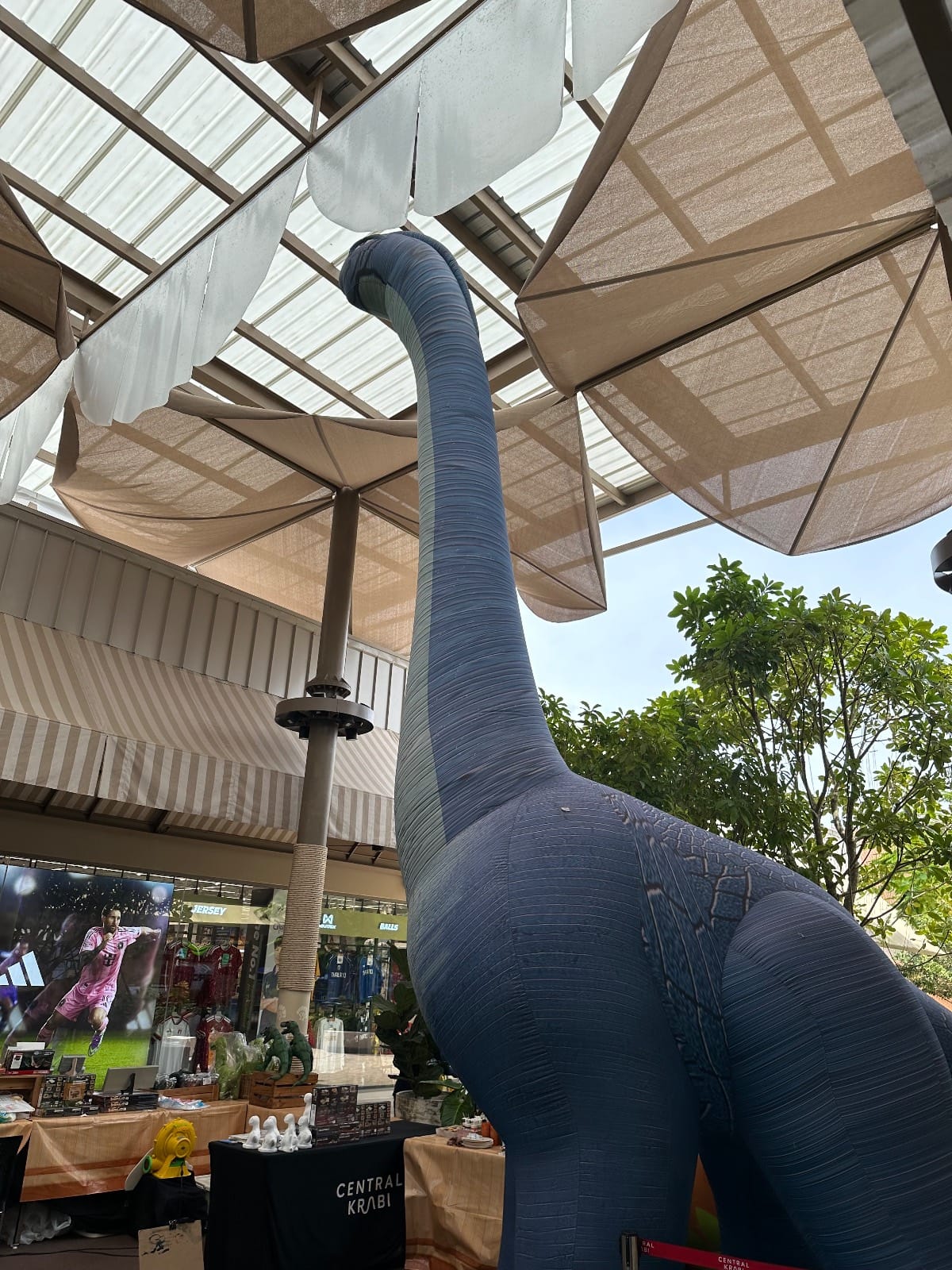 inflatable dinosaurs at Central