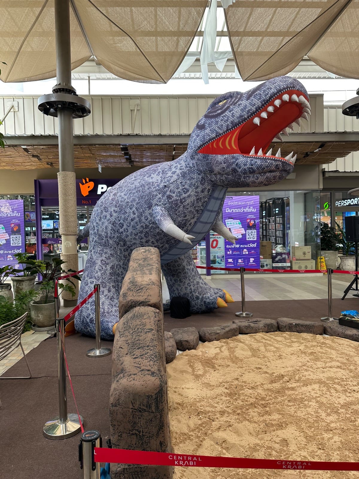 inflatable dinosaurs at Central